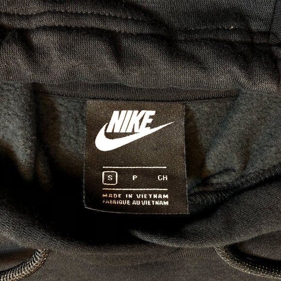 Nike Women's Long Hoodie Pullover Sm Pockets Black Loungewear Black Tag - Picture 5 of 5